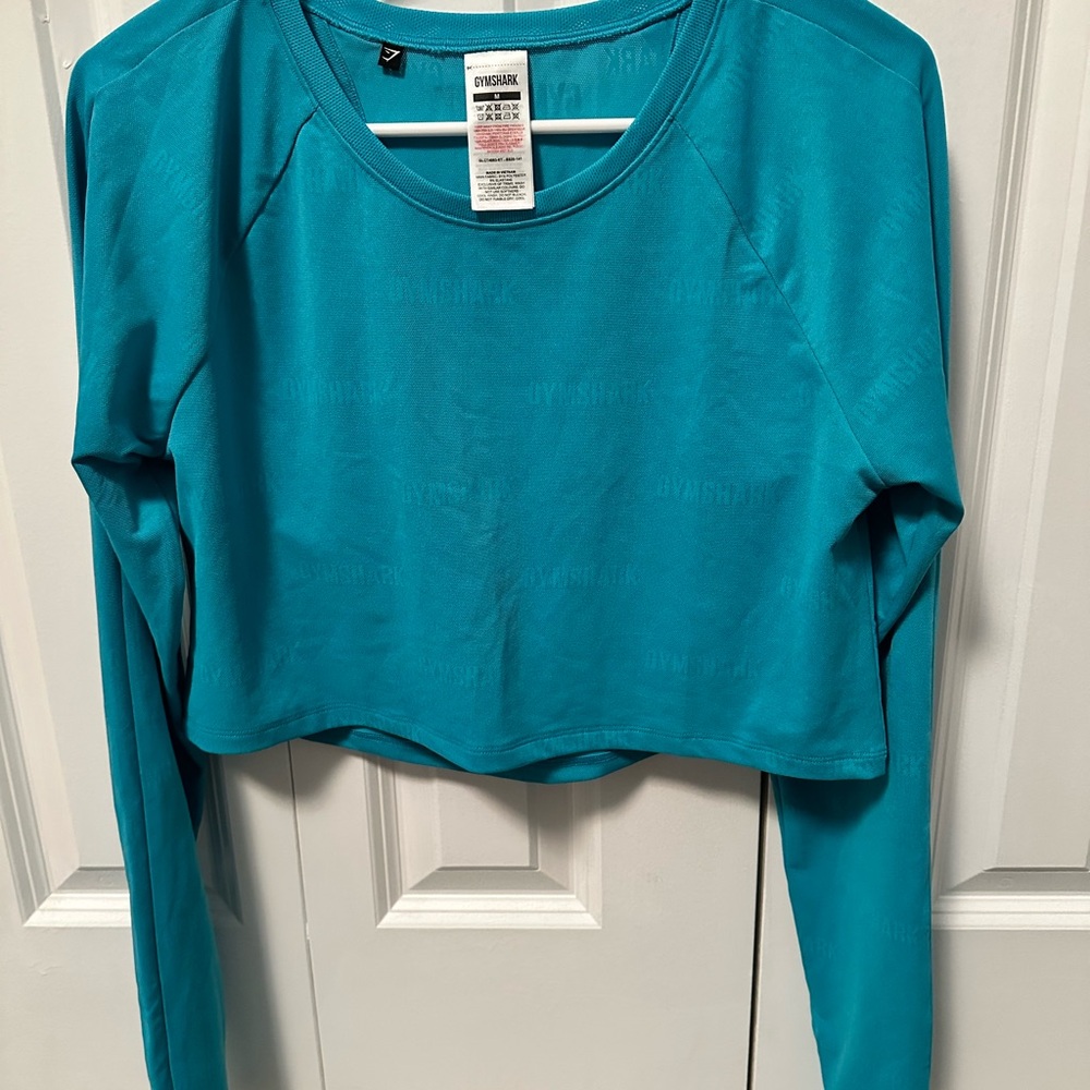 Gymshark Teal Long Sleeve Crop Top